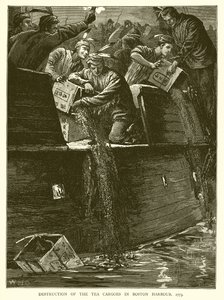 Ødeleggelse av telastene i Boston Harbour, 1773