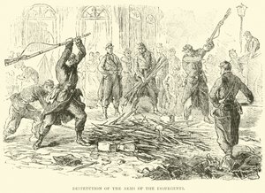 Ødeleggelse av opprørernes våpen, april 1871 av English School