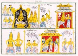Dewa Loka, fra The History and Doctrine of Buddhism av Edward Upham, 1829 av English School