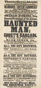 Dickens playbill: The Haunted Man, på Adelphi Theatre Royal, 28. desember 1848