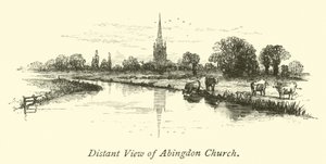 Fjernsyn over Abingdon kirke av English School