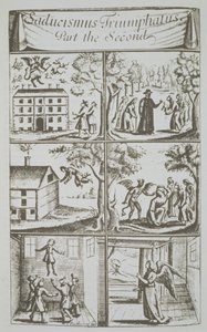 Diverse Manifestations of the Devil, kopi av en illustrasjon fra Sadducismus Triumphatus Part II, av Joseph Glanvil, London 1681, brukt i en History of Magic, utgitt sent på 1800-tallet av English School