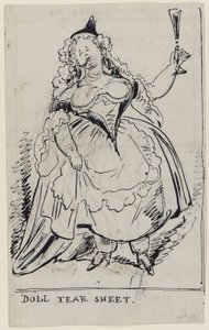 Doll Tear Sheet, ca. 1825 (penn og blekk på papir) av English School