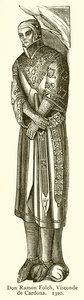 Don Ramon Folch, Viscount of Cardona. 1320 av English School