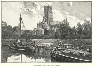 Doncaster, fra nordvest (gravering) av English School