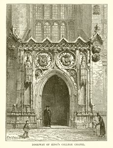 Døråpning til Kings College Chapel av English School