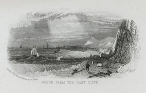 Dover von der East Cliff, Kent (Gravur) von English School