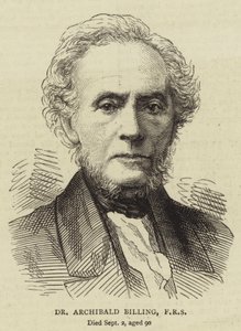 Dr Archibald Billing, FRS (gravering) av English School
