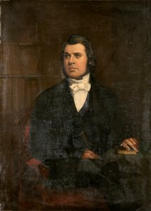 Dr. John Emlyn Jones (olje på lerret) av English School