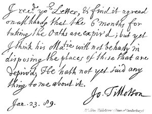 Dr John Tillotson, (dekan av Canterbury) av English School