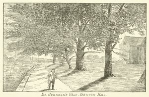 Dr. Johnsons gangvei, Denton Hall (gravering) av English School