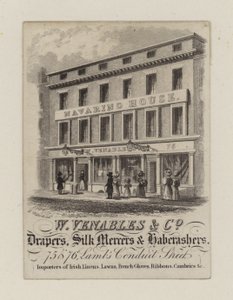 Drapere, W Venables & Co, handelskort av English School