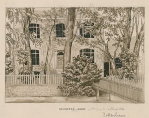 Ducketts Farm House, Tottenham, London (wc på papir) av English School