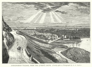 Duddingston Village, fra Queen's Drive (gravering) av English School