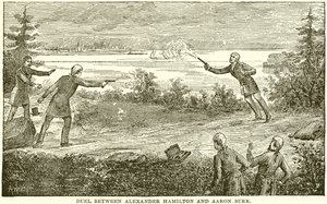 Duell mellom Alexander Hamilton og Aaron Burr av English School