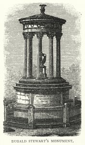 Dugald Stewarts monument (gravering) av English School