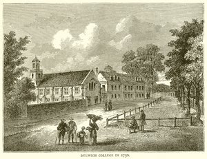 Dulwich College i 1750 av English School