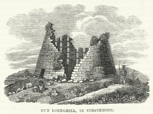 Dun Dornghill, i Strathmore (gravering) av English School