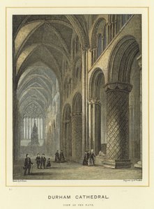 Durham Cathedral, utsikt over skipet av English School