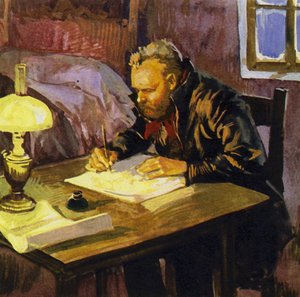 Dvorak skrev i lange timer i sine elendige boliger av English School