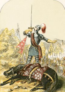 Earl of Warwicks ed på sverdet etter å ha knivstukket hesten av English School