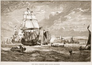 East India Company forlater Woolwich, illustrasjon fra Cassell
