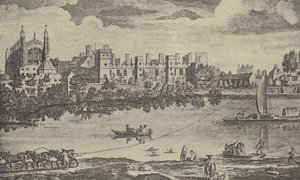 East View of the College, 1742 (gravyr) av English School