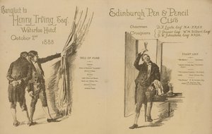 Edinburgh Pen and Pencil Club: Bankett til Henry Irving av English School