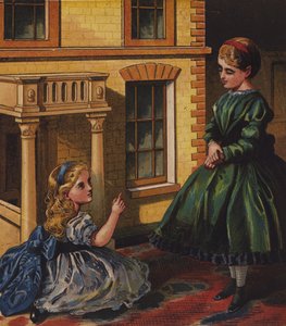 Edith og Millys hushjelp (fargelitografi) av English School