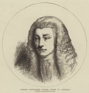 Edward Burtenshaw Sugden, Baron St. Leonard#39;s (gravering) av English School
