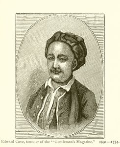 Edward Cave, grunnlegger av Gentlemans Magazine av English School