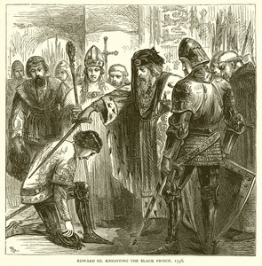 Edward III ridder den svarte prinsen, 1546 av English School