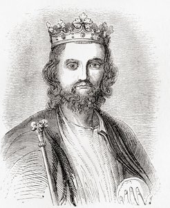 Edvard II, også kjent som Edvard av Caernarfon, fra Old England: A Pictorial Museum, utgitt 1847 av English School