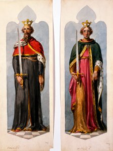 Edward II og Richard I (wc på papir) av English School