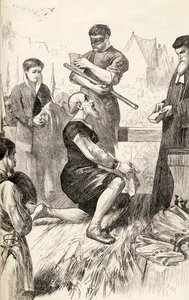 Edward Seymour på stillaset i påvente av henrettelse, ca. 1865 (tregravering) av English School