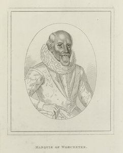 Edward Somerset, markis av Worcester (gravering) av English School