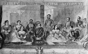 Edward VII og dronning Alexandra av England i operaen i London av English School