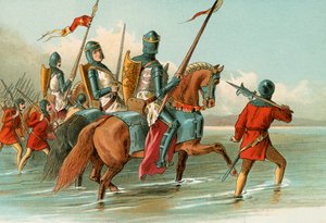Edward, den svarte prinsen, krysser Somme av English School