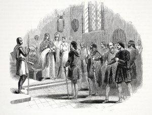 Edward den første presenterte de walisiske høvdingene med en prins født blant dem, på Rhuddlan Castle av English School