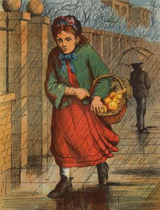 Effie og appelsinene hennes (fargelitografi) av English School