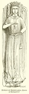 Effigy of Berengaria, dronning av Richard I av English School
