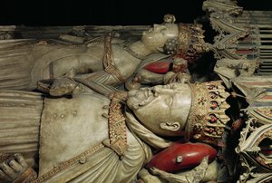 Skulptur av Henry IV (1367-1413) på graven hans i Canterbury Cathedral (marmor)