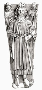 Effigy of King John på graven hans i Worcester Cathedral, fra 