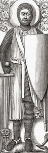 Effigy av William Marshall fra graven hans i Temple Church, London, fra 