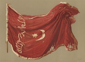 Egyptisk standard for Sinkat (chromolitho) av English School