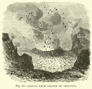 Ejecta fra Crater of Vesuvius av English School