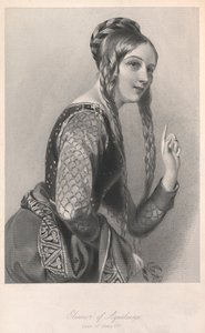 Eleanor av Aquitaine, illustrasjon fra "Biografiske skisser av dronningene ..." av English School