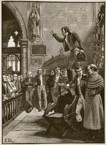 Valgmøte i Irland, 1825, illustrasjon fra Cassells Illustrated History of England (sepiafoto) av English School