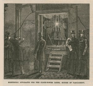 Elektrisk apparat for klokketårnlyset, Houses of Parliament av English School