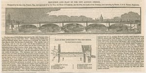 Høyde og plan for New London Bridge av English School